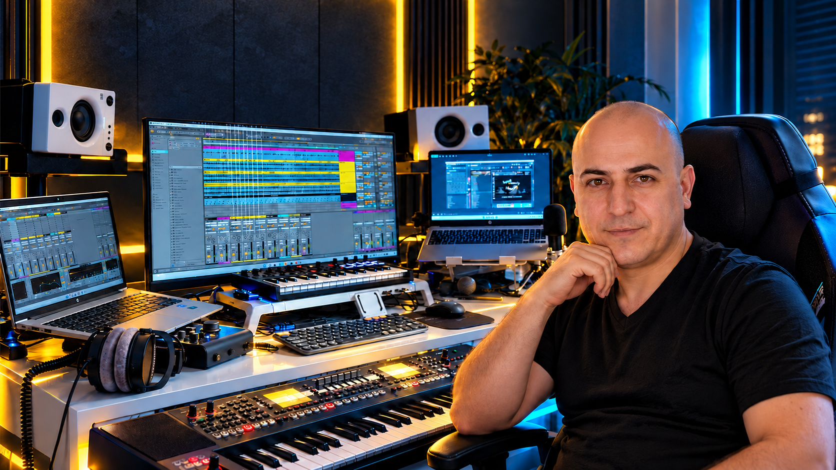 Lightning Effect music production studio
